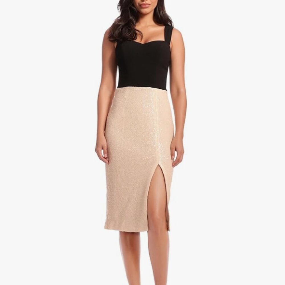 NWT Dress The Population Malise Sequin Midi Dress Size Small